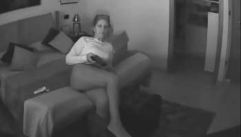 Hot Mom Gets Naughty Alone At Home Caught On Camera